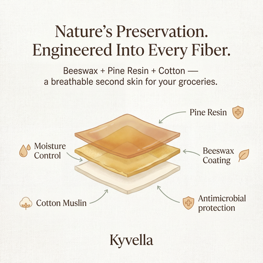 Premium 100% Cotton-Beeswax Produce Bags