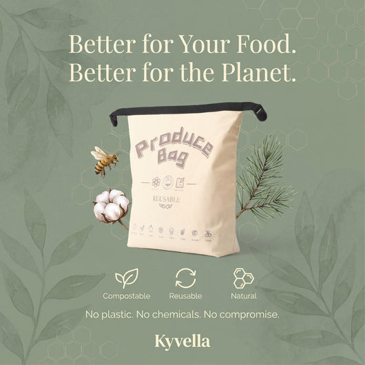 Premium 100% Cotton-Beeswax Produce Bags